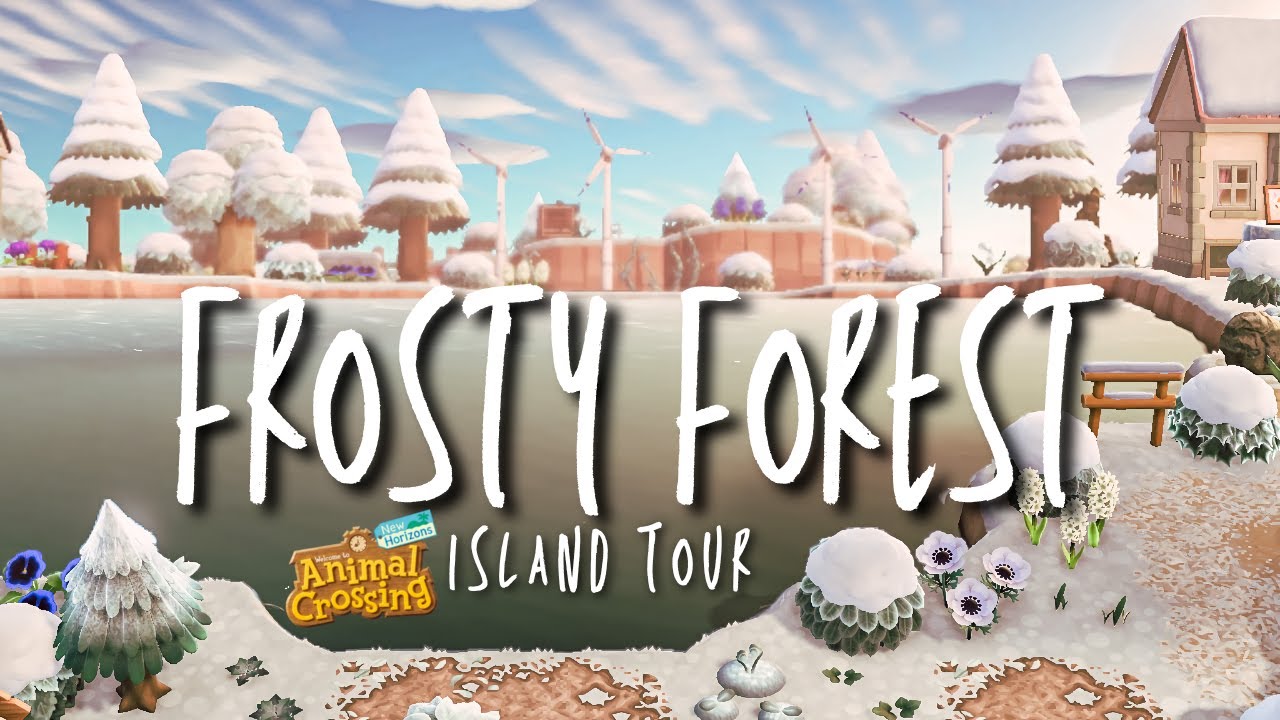 My FROSTY WINTER FOREST is finished! | winter island tour | Animal Crossing: New Horizons