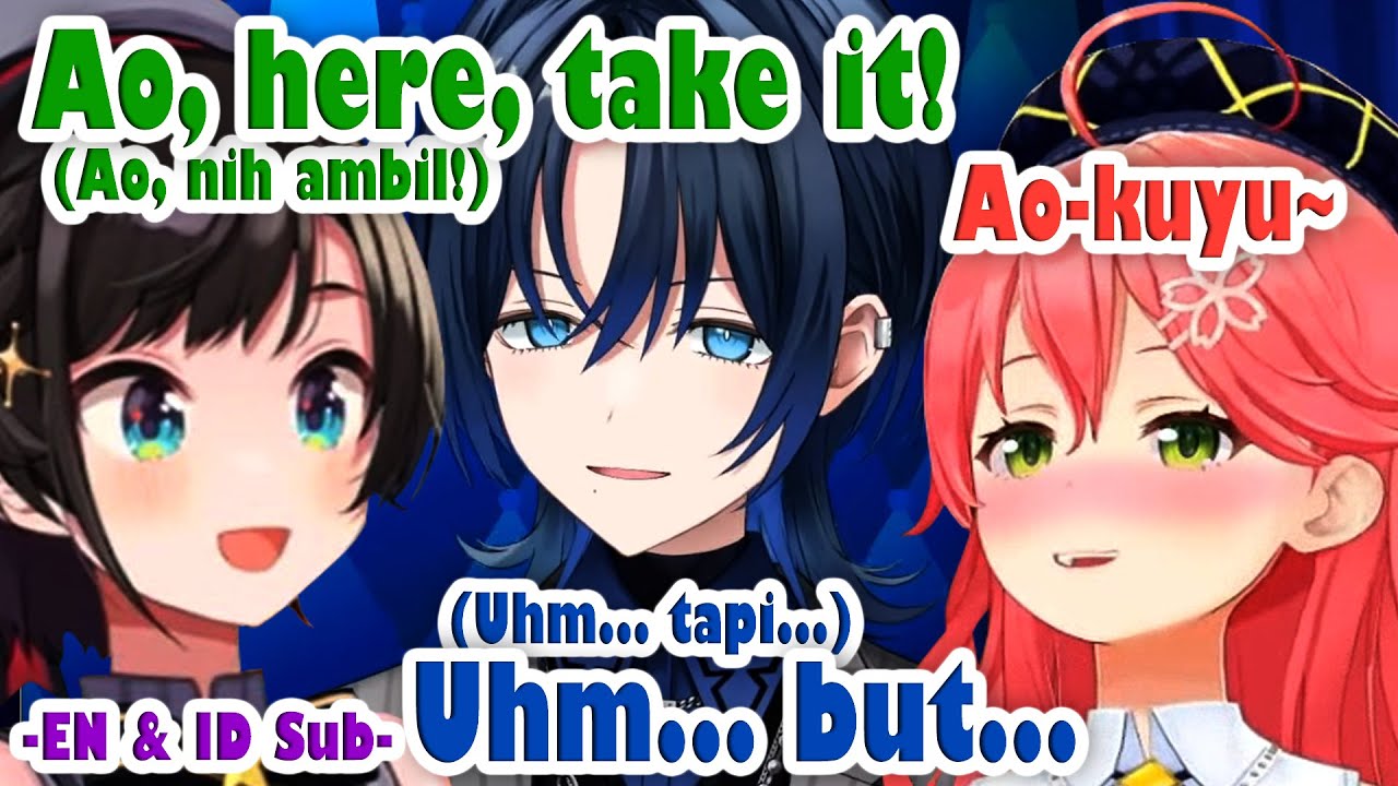 Subaru Helps Ao to Look Cool After Subaru Sees How Miko Reacts to Ao [Multiple POV] [Hololive]
