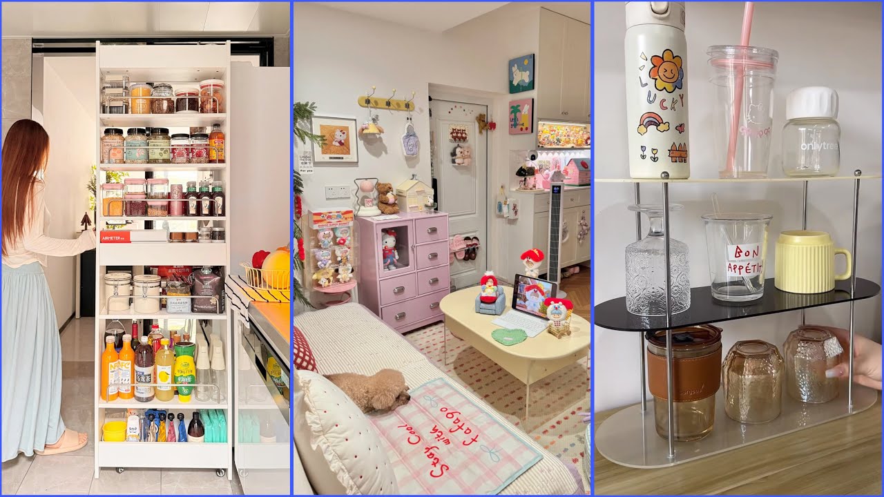 Immersive Room Tidying🌧 | New Snack Rack 🍘 & Half Wall Sideboard Storage✨