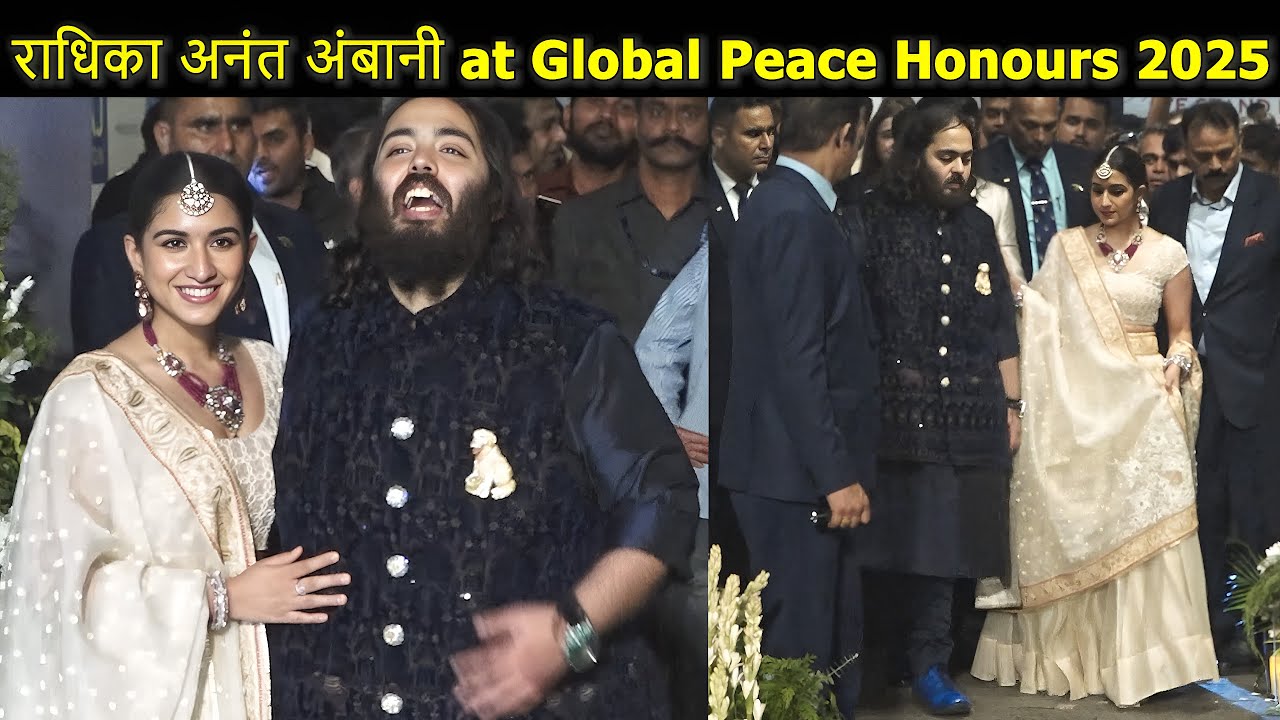 Radhika Anant Ambani Glamorous Entry at Global Peace Honours 2025