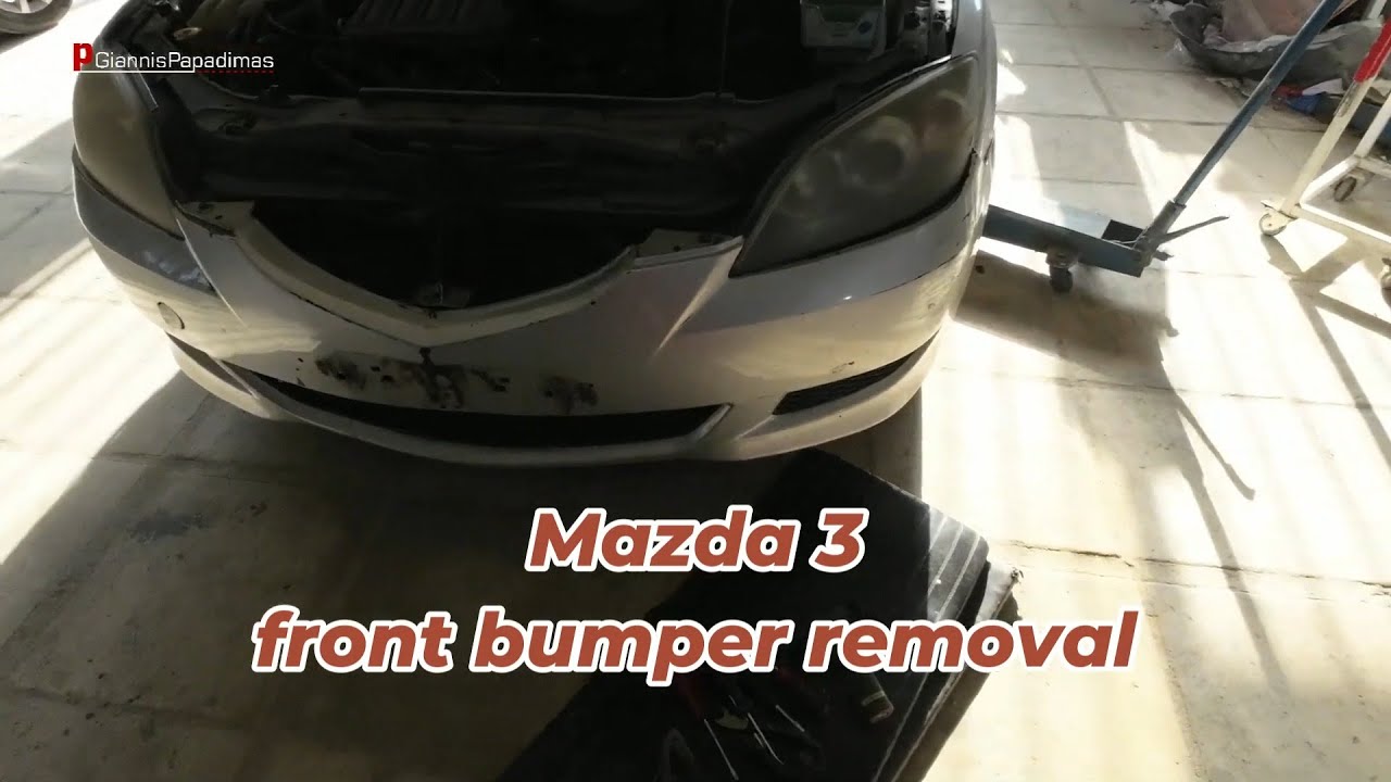 Mazda 3 2003-2008 front bumper removal