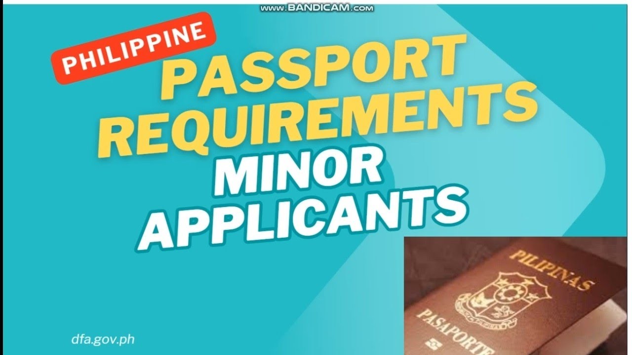 Passport Requirements para sa Minor Applicants