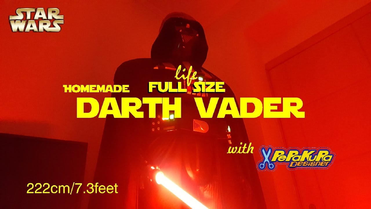 Homemade Darth Vader Statue in Full Life Size (222cm/7.3feet) with sound fx