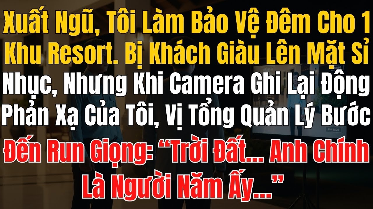 Xuất Ngũ, Tôi Làm Bảo Vệ Đêm Cho Một Khu Resort. Bị Khách Giàu Lên Mặt Sỉ Nhục, Nhưng Khi Camera Ghi