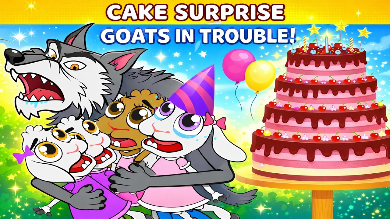 Wolf and the Seven Little Goats 🐺 | Cake Surprise 🎂 | Episode 4 | हिंदी बच्चों की कहानी
