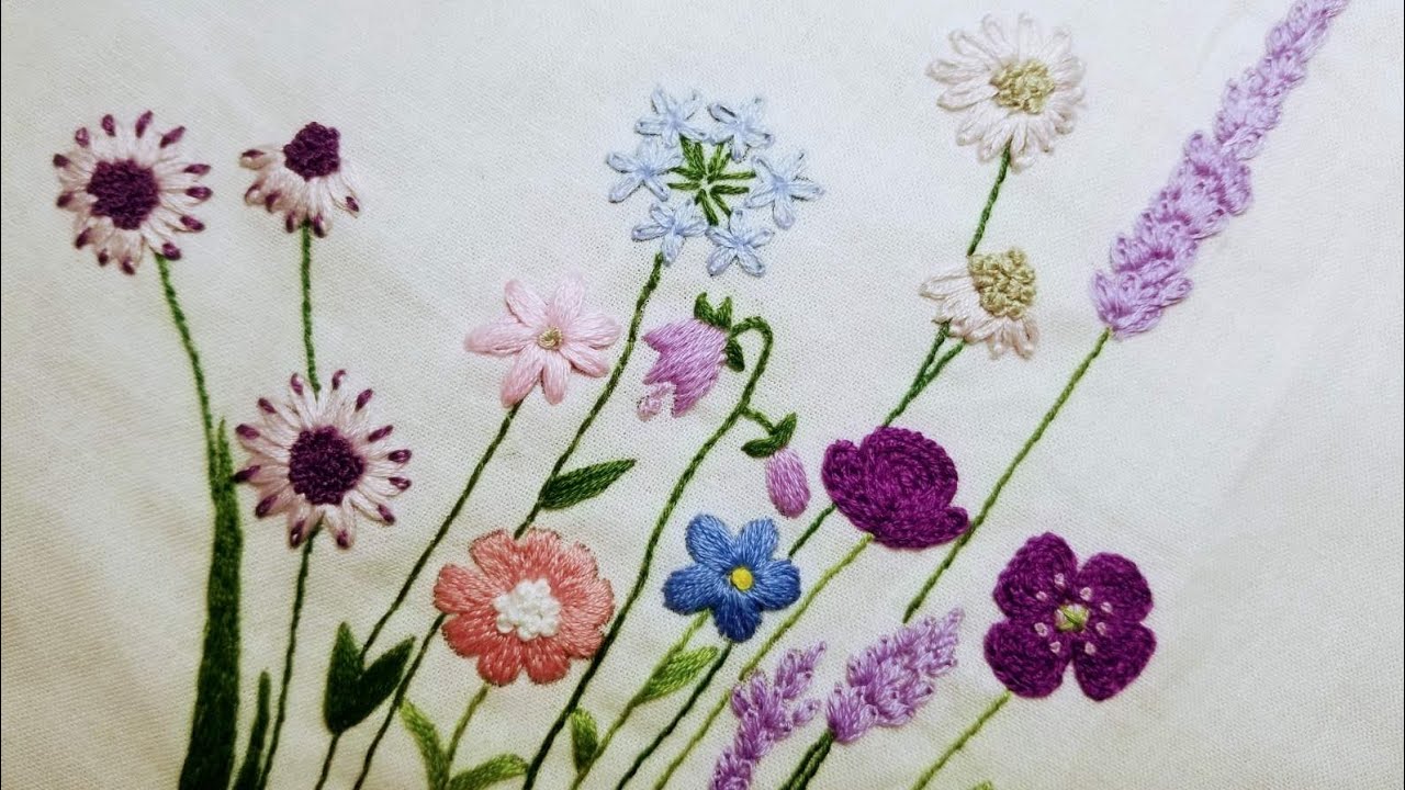 Garden #刺繍 #embroiderystitches #handembroidery #embroideryforbeginners