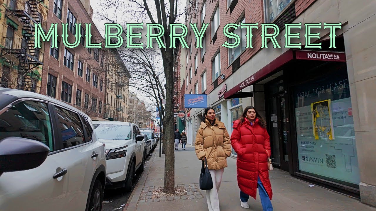 【4K】𝐖𝐀𝐋𝐊 🇺🇸 Mulberry Street in the Lower East Side, New York City 🚕🗽🌭