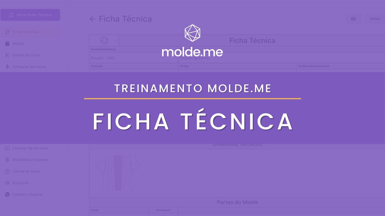 Como usar a Ficha Técnica de Moda da Molde.me