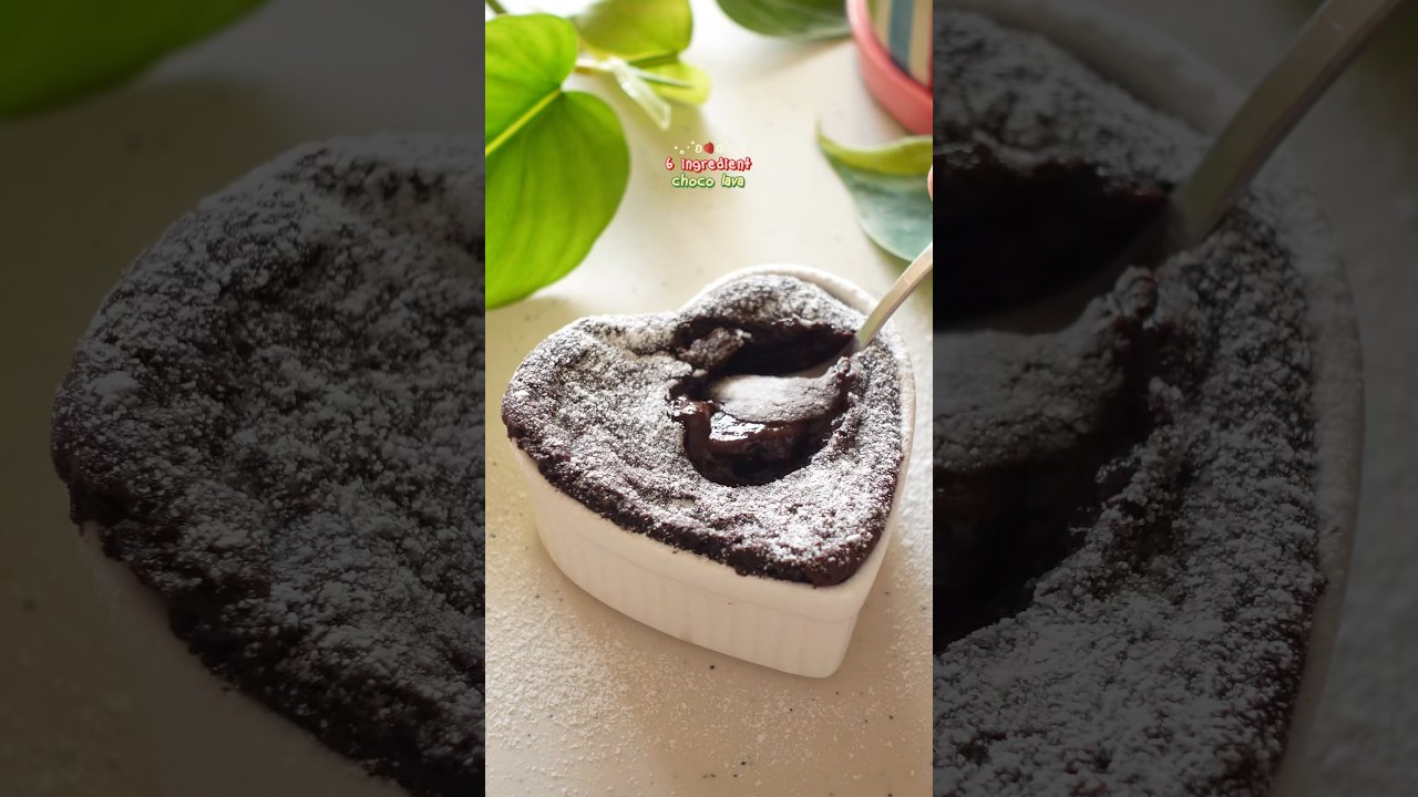 no oven, no microwave choco lava cake (eggless + 6 ingredients only!) 🍫