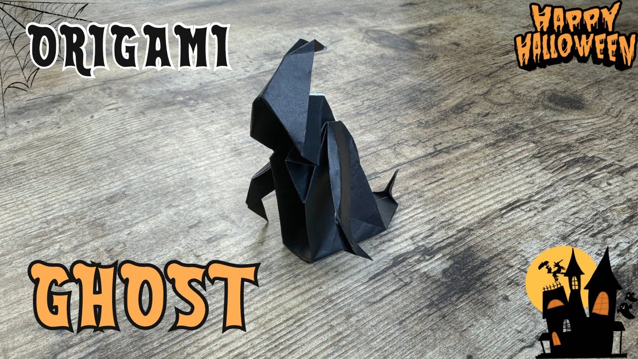 ORIGAMI GHOST BY ANIBAL VOYER’S DESIGN EASY TUTORIAL | DIY ORIGAMI GHOST PAPER FOLDING STEP BY STEP