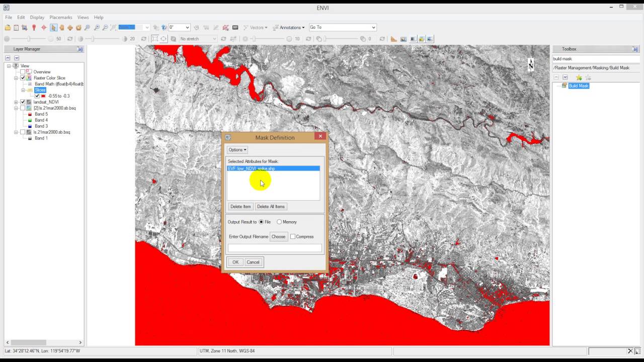 ENVI 5.3 Masking