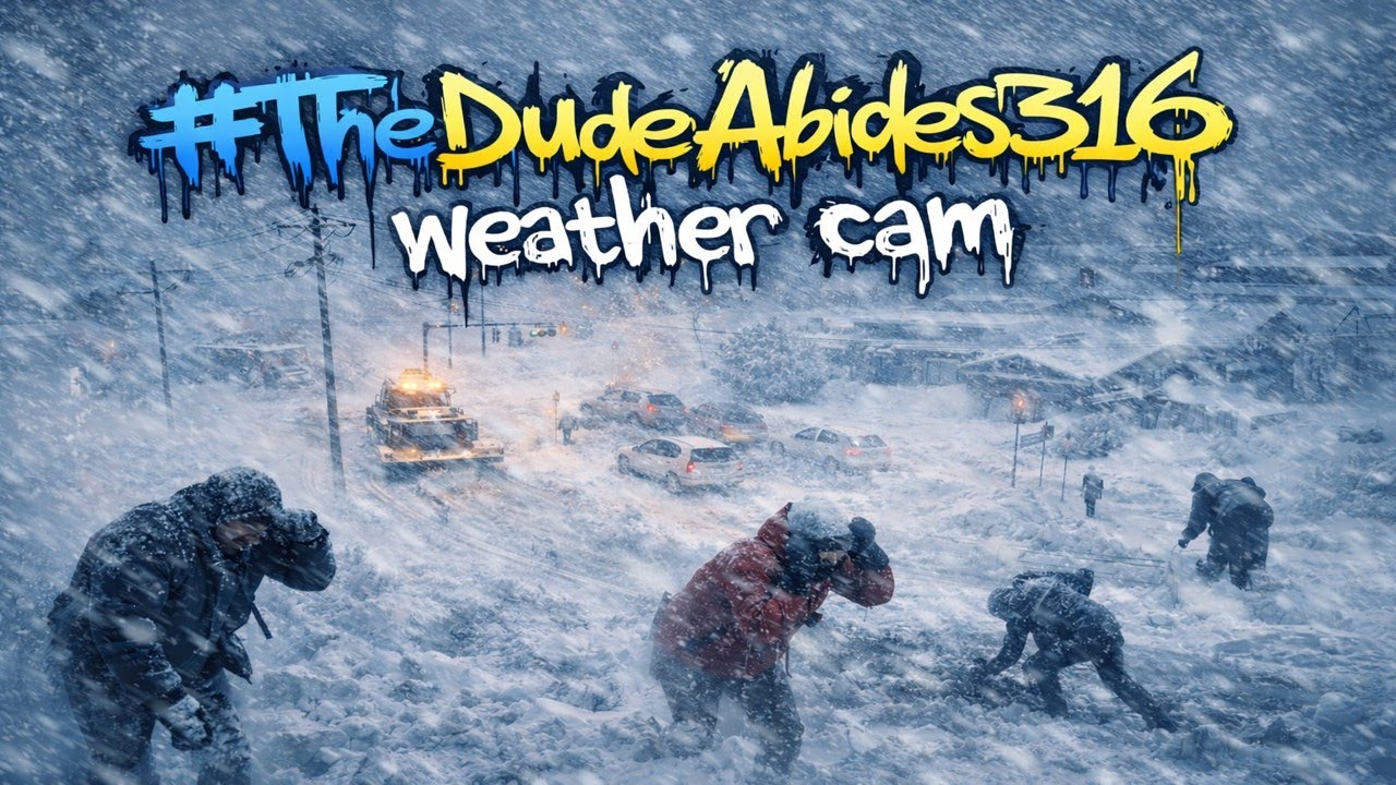 Welcome to #TheDudeAbides316 Live blizzard camera (Portrait)