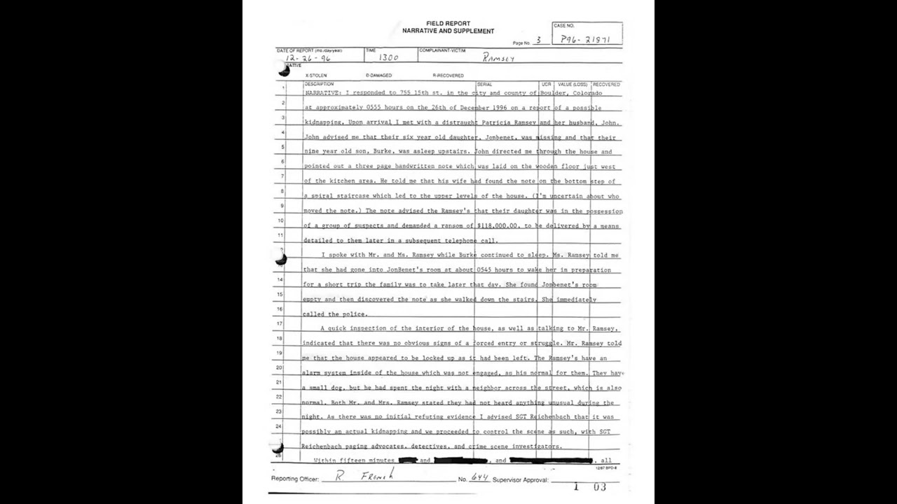 120. JonBenét Ramsey Part 6