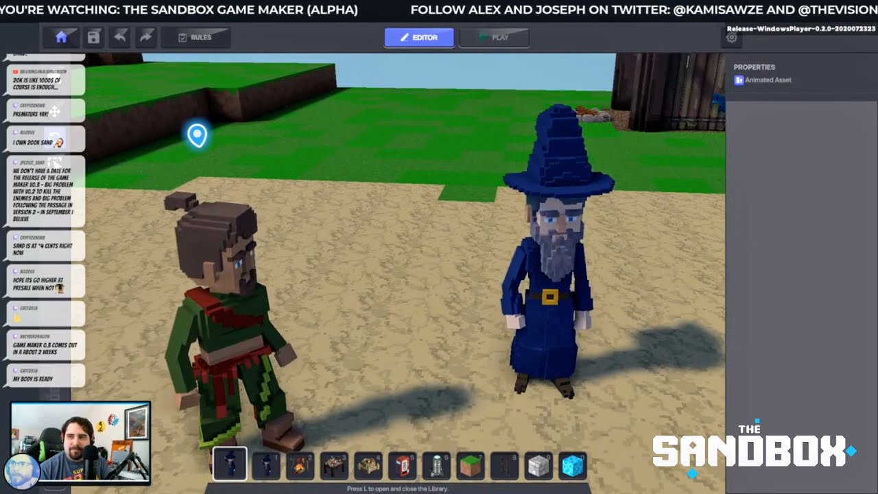 The Sandbox Live Streams Saturday, September 5 - 11:00 AM - 12:00 PM EST (15:00 - 16:00 GMT)