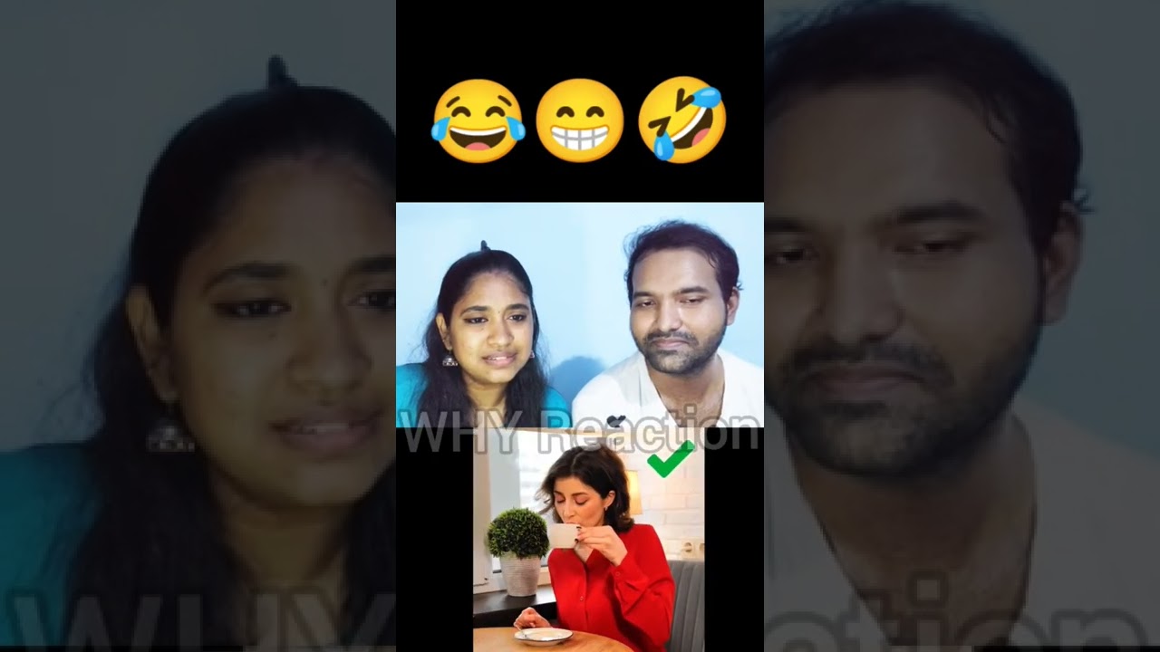 How to drink coffee & tea Properly 😂🤣😅#emptyhand #tamilcouplereaction