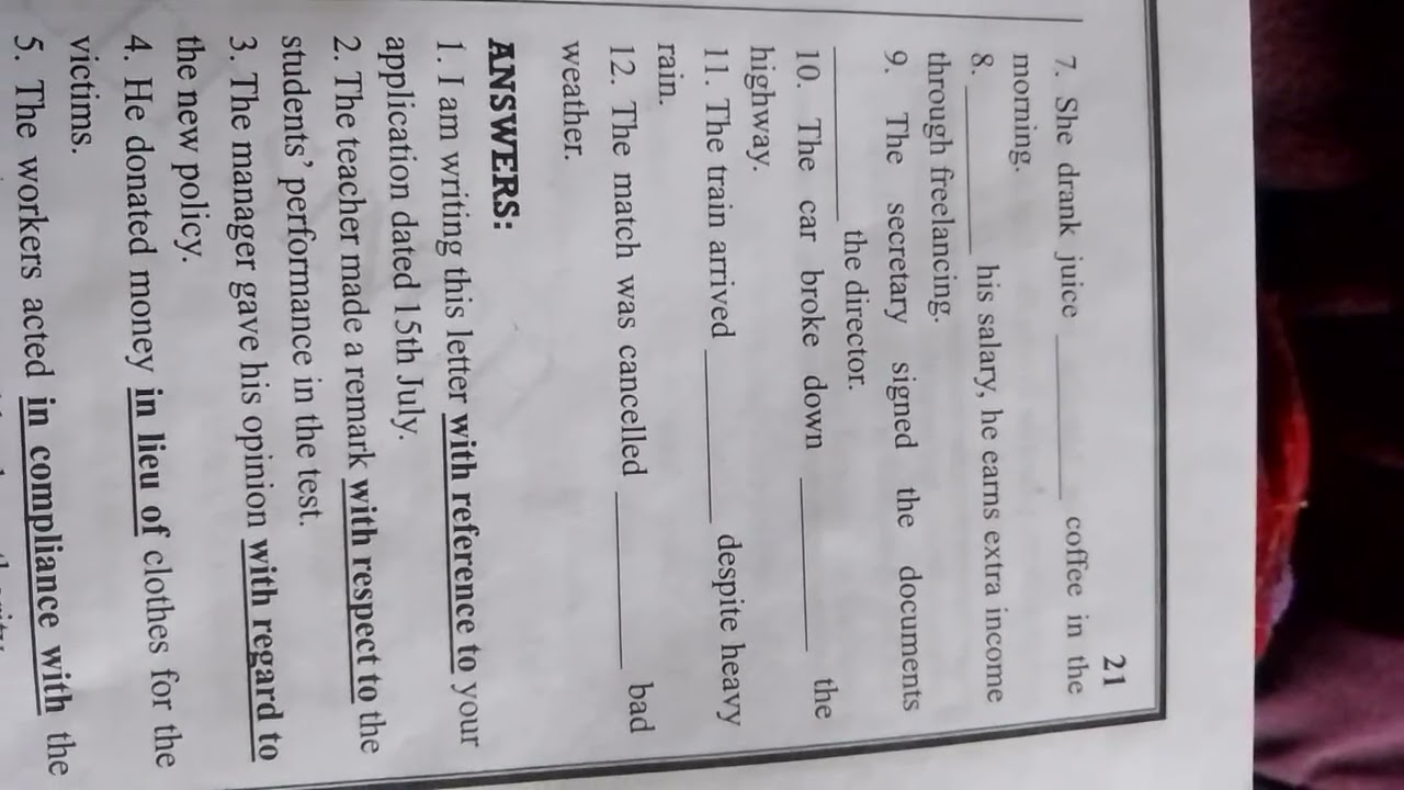 Preposition exercise in Dr Ranjeet Singh 