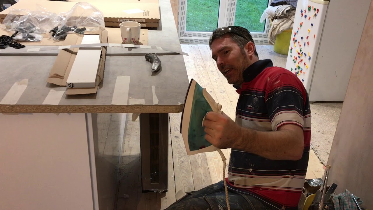 Kitchen dear 5 part 5 how to lip a breakfast bar worktop with a curved corners