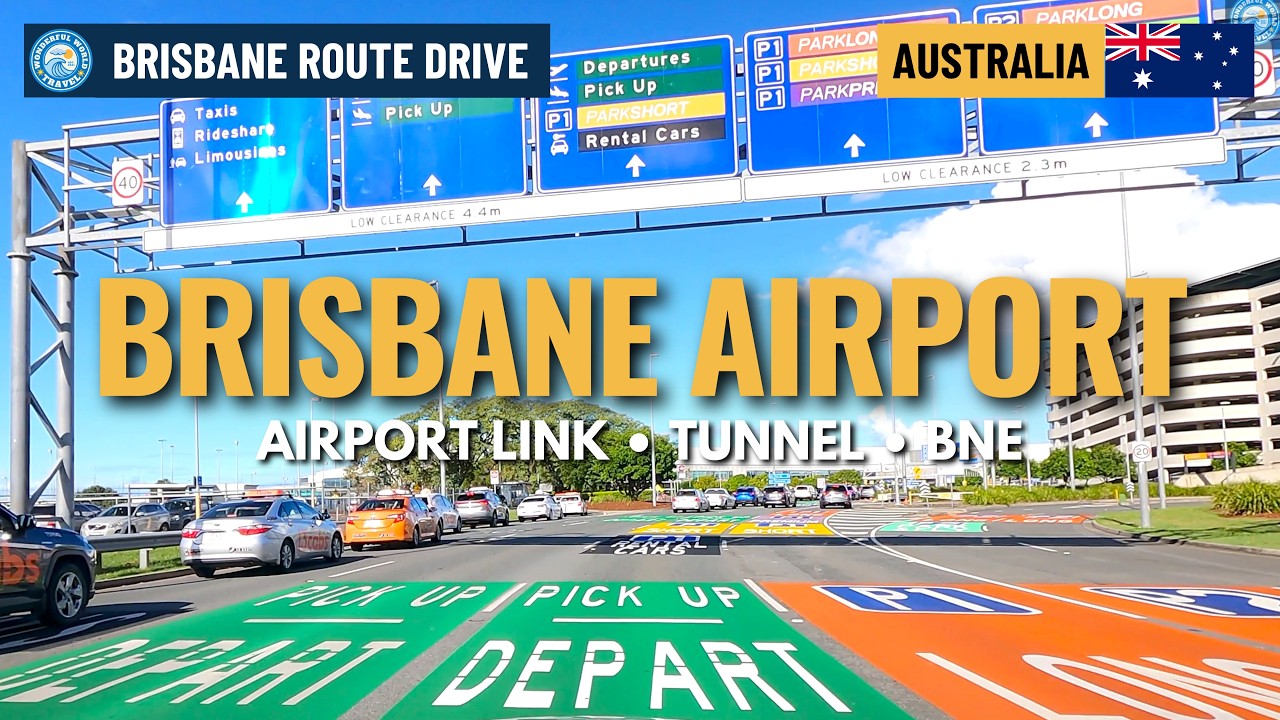 Amazing Drive to Brisbane International Airport Australia in 4K | Wonderful World