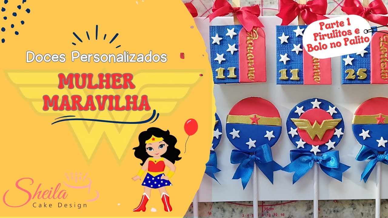 Kit Mulher Maravilha Em Pasta Americana? Parte1 #confeitaria #pastaamericana #wonderwoman