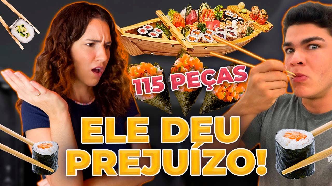 QUEBRANDO O RECORDE NO RODÍZIO DE SUSHI! CADA PEÇA SAIU POR R$1,00