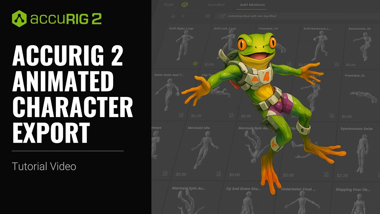 AccuRIG 2 Animated Character Export | AccuRIG 2 Tutorial