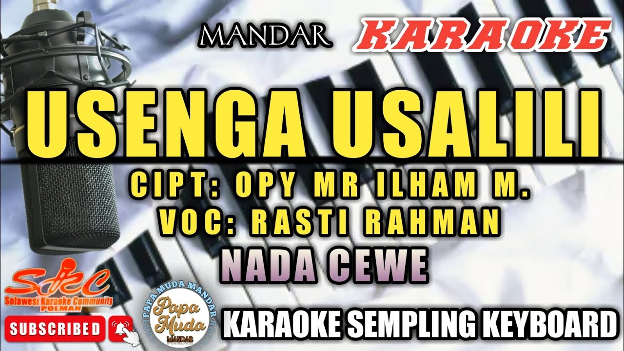 USENGA USALILI - RASTI RAHMAN - (LIRIK KARAOKE) NADA CEWE/FEMALE TONE