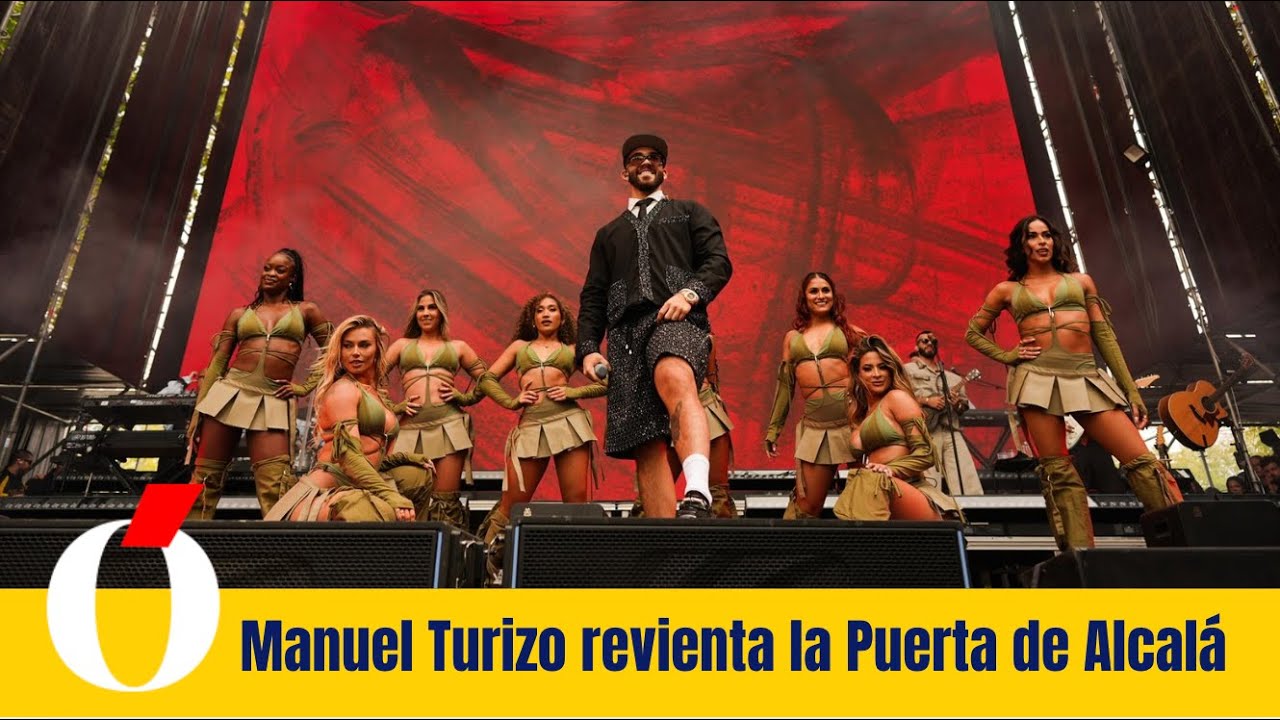 Miles de ciudadanos llenan la Puerta de Alcalá para disfrutar del concierto de Manuel Turizo
