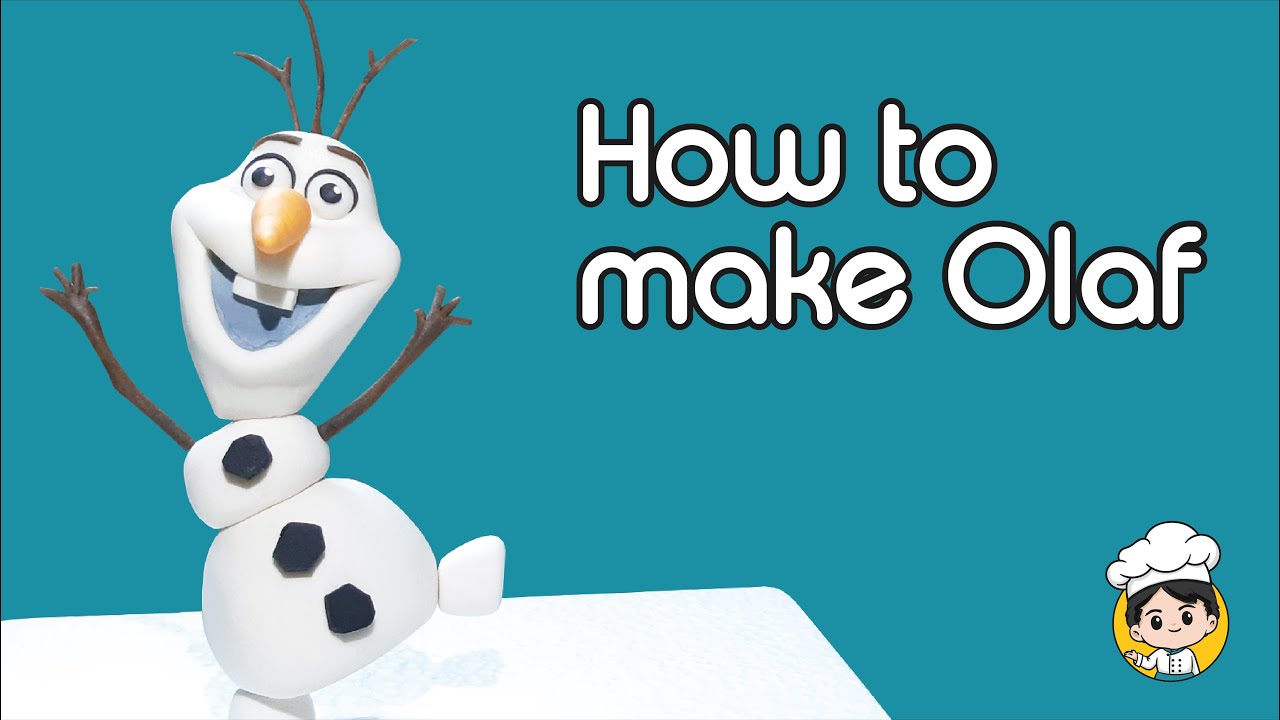 How to make Olaf using fondant