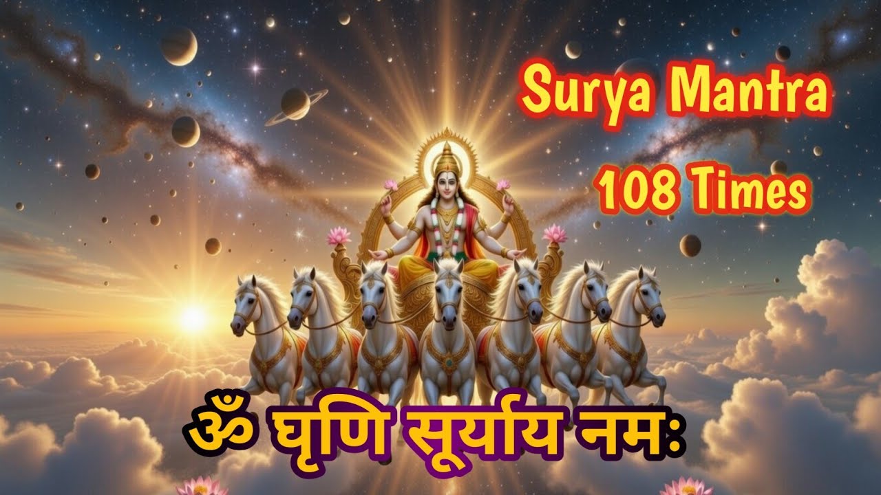 ॐ घृणि सूर्याय नमः | 108 Times Surya Mantra|Sunday Surya Dev Mantra for Confidence, Health & Success