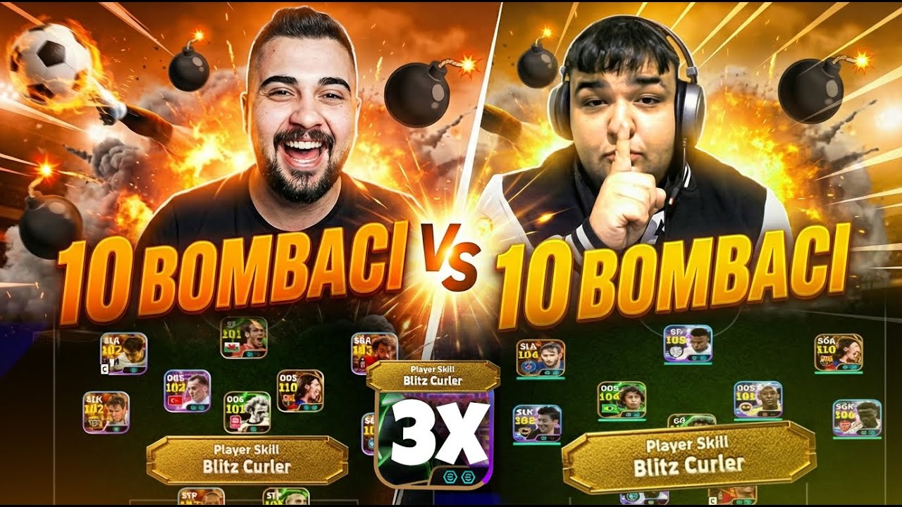 10 BOMBACI vs 10 BOMBACI CEZA SAHASI CHALLENGE! 💣 KAYBEDEN 3 FARKLI BOMBACI SİLER!! 😱