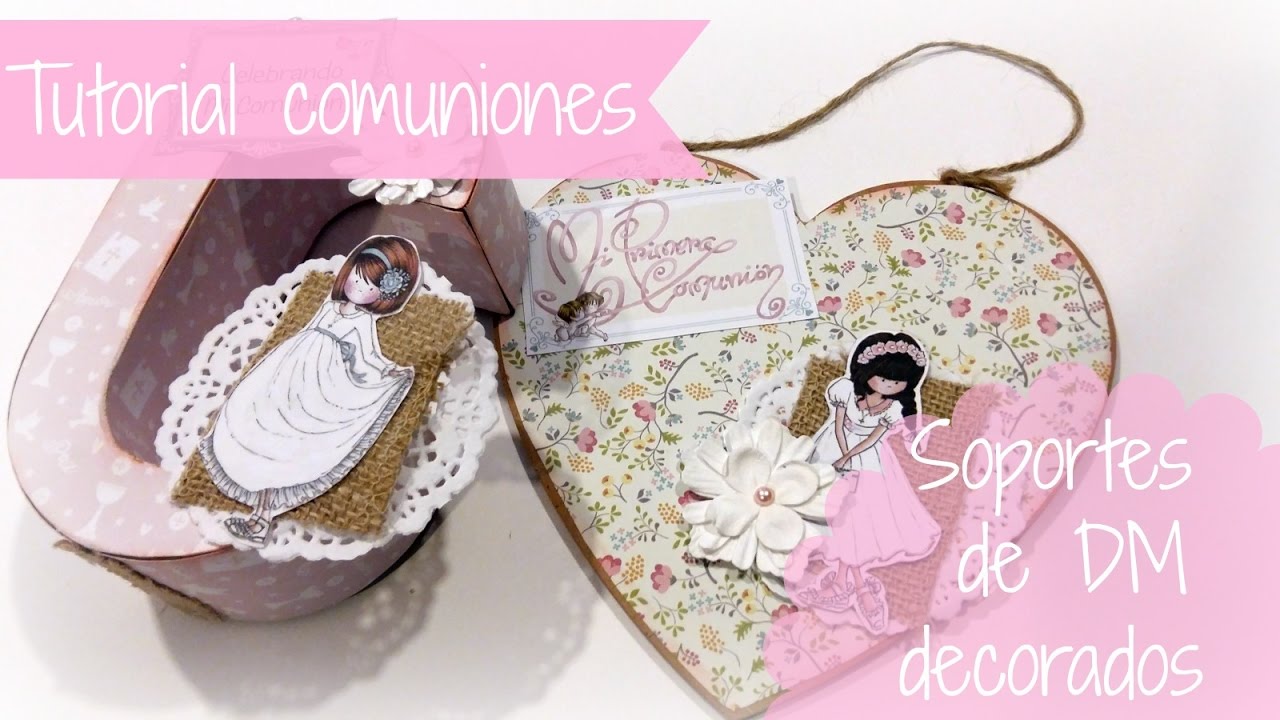 Decorar letras de cartón para comunión