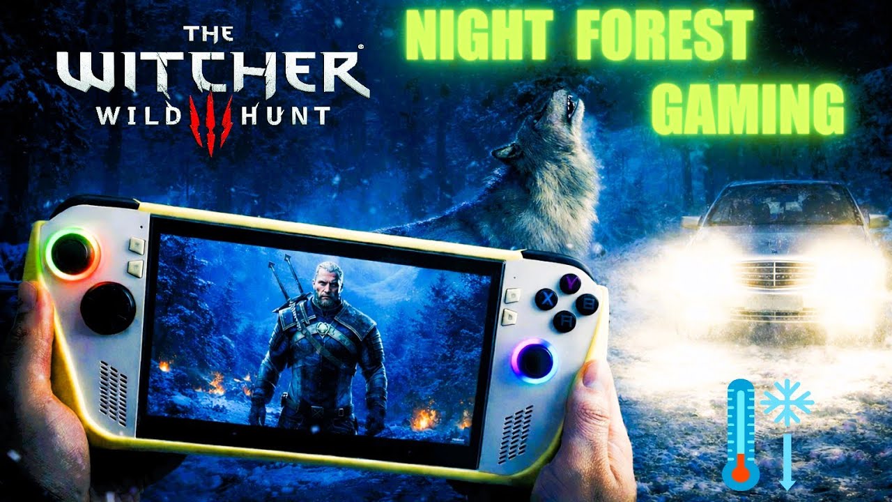 I Drove to the Forest at Night to Play The Witcher 3 on ROG Ally