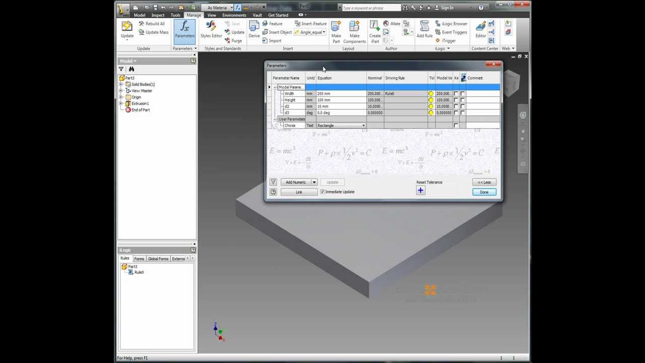 Autodesk Inventor 2012 - An introduction to iLogic