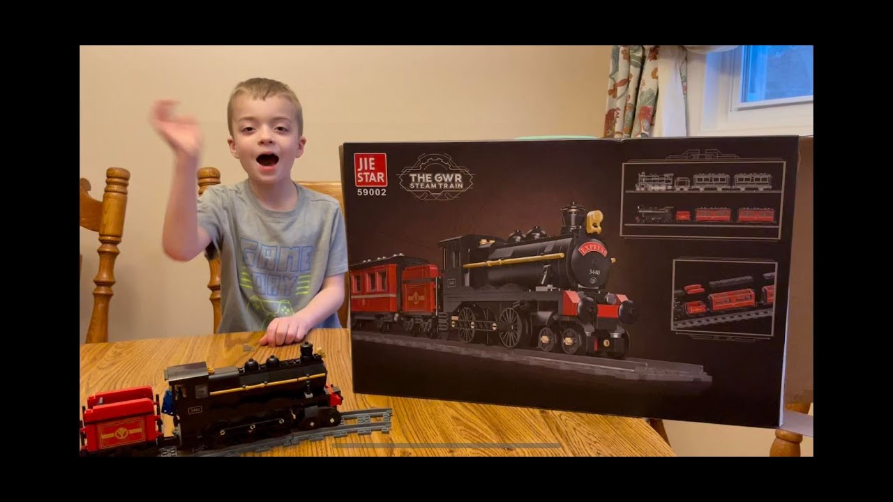 JIE Star Building Block Steam Train Unboxing and Build