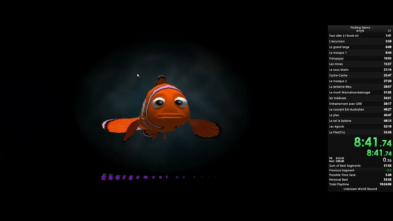 Finding Nemo any% WR (53:05.65)