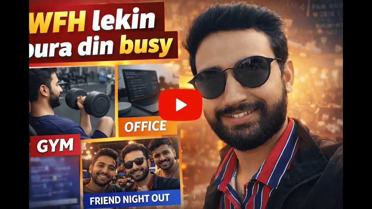 WFH लेकिन पूरा दिन Busy 😵‍💫 | Gym, Office Work, Delivery Confusion & Friends Night Out