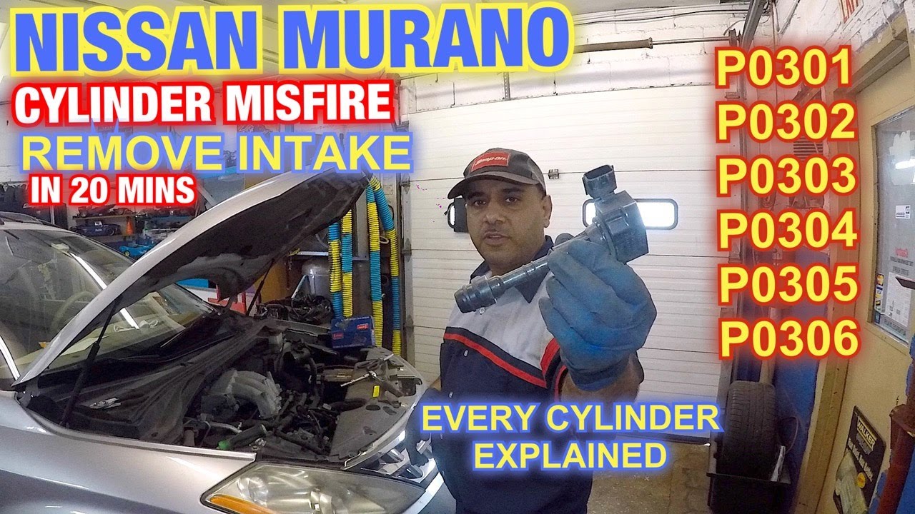 How to take out intake on Nissan Murano to fix misfire Engine misfire, p0301 p0302 p0303 p0304 p0305