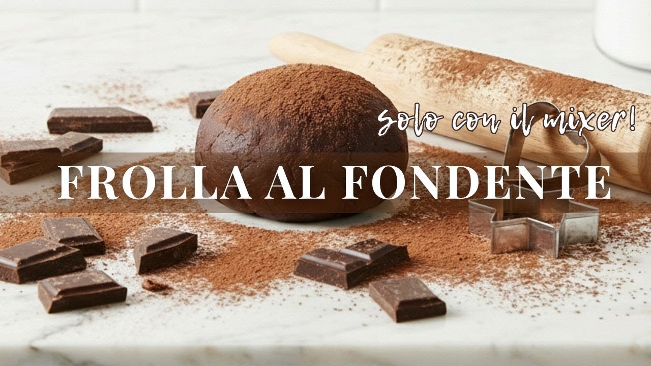 PASTA FROLLA AL CIOCCOLATO FONDENTE: Ricetta Veloce nel MIXER! 🍫 (Per biscotti e crostate da urlo)