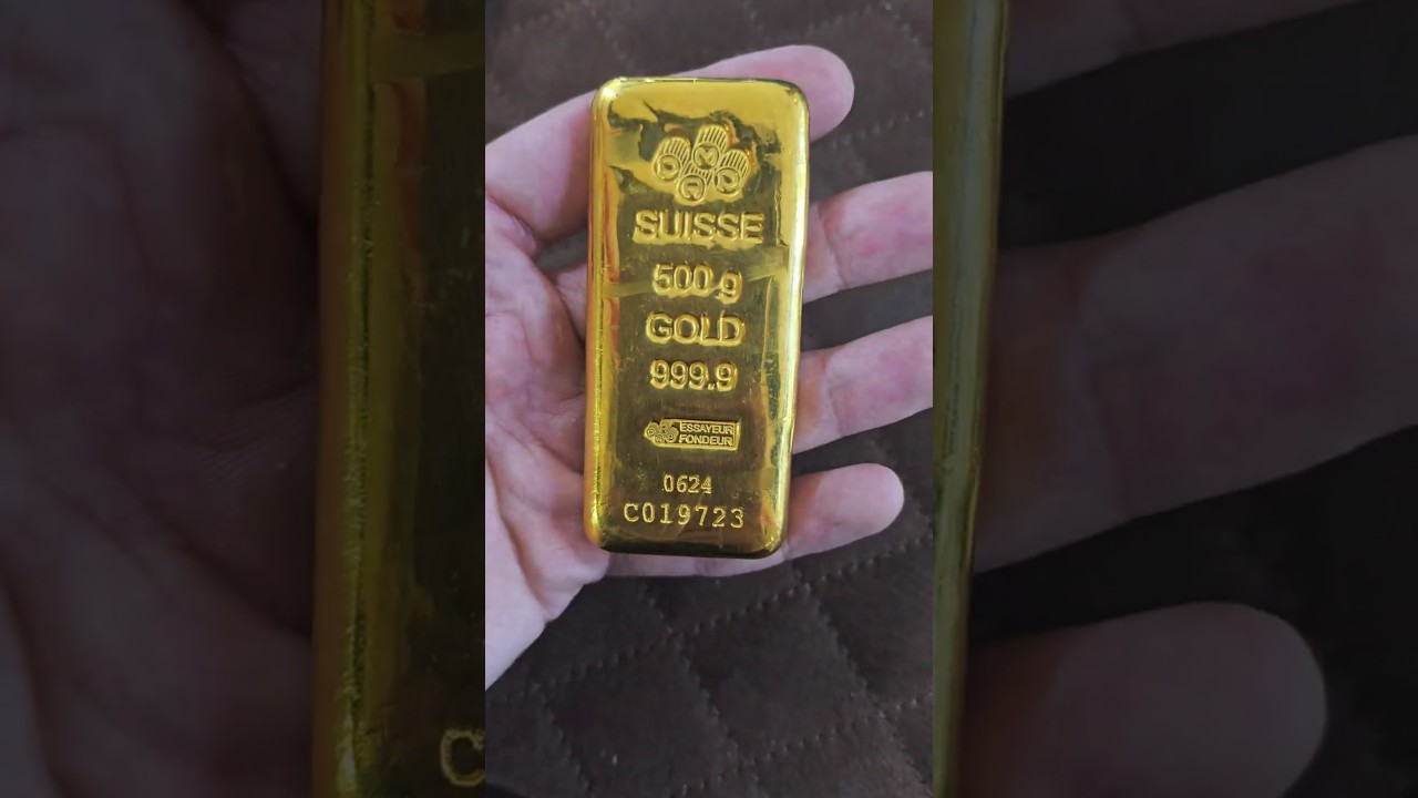 Swiss gold half bar 500 G. #swissgold #goldprice #gold #pump #goldbar