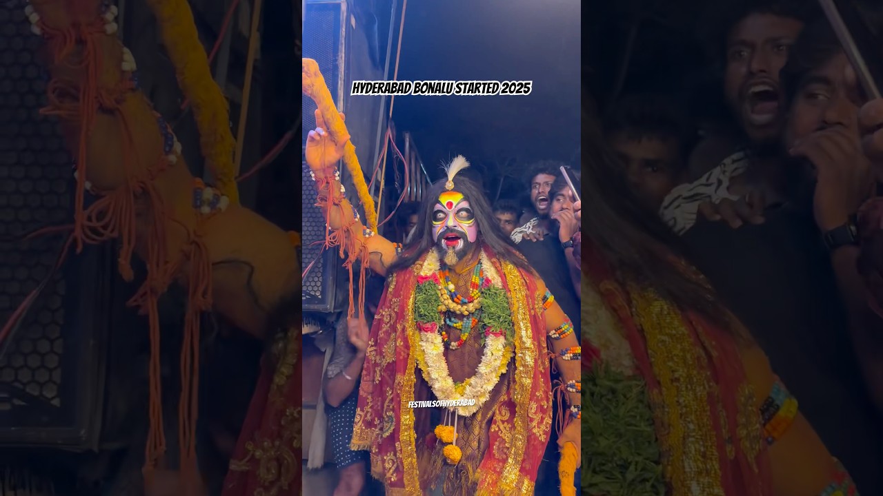 Rohit Bangaru & Boduppal Vasu Potharaju Entry 2025#trending #potharaju #entry #bonalu2025 #ytshort