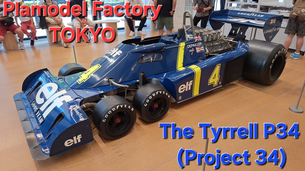 Tyrrell P34 Six Wheeler on display in Tokyo at Tamiya Plamodel Factory F1