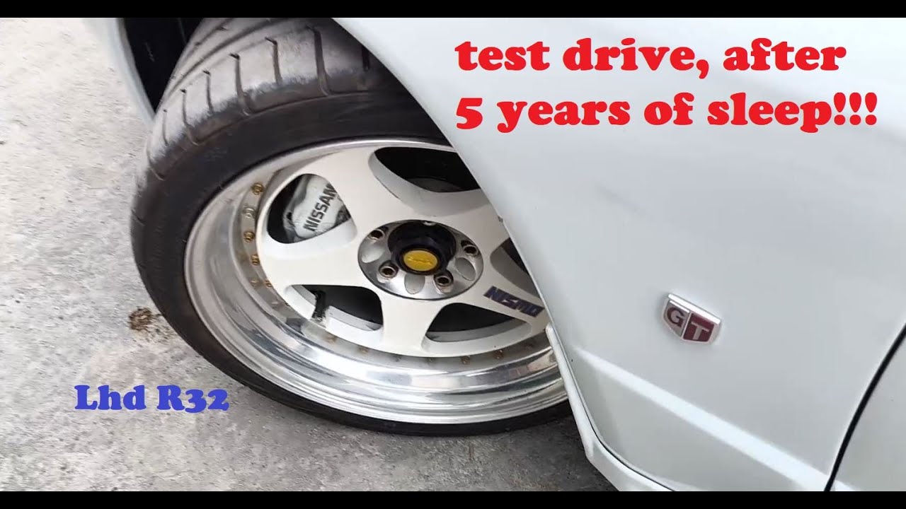 after 5 years, test drive nissan GTR R32, driving under 4500k rpm, rb26dett chill drive, LHD R32