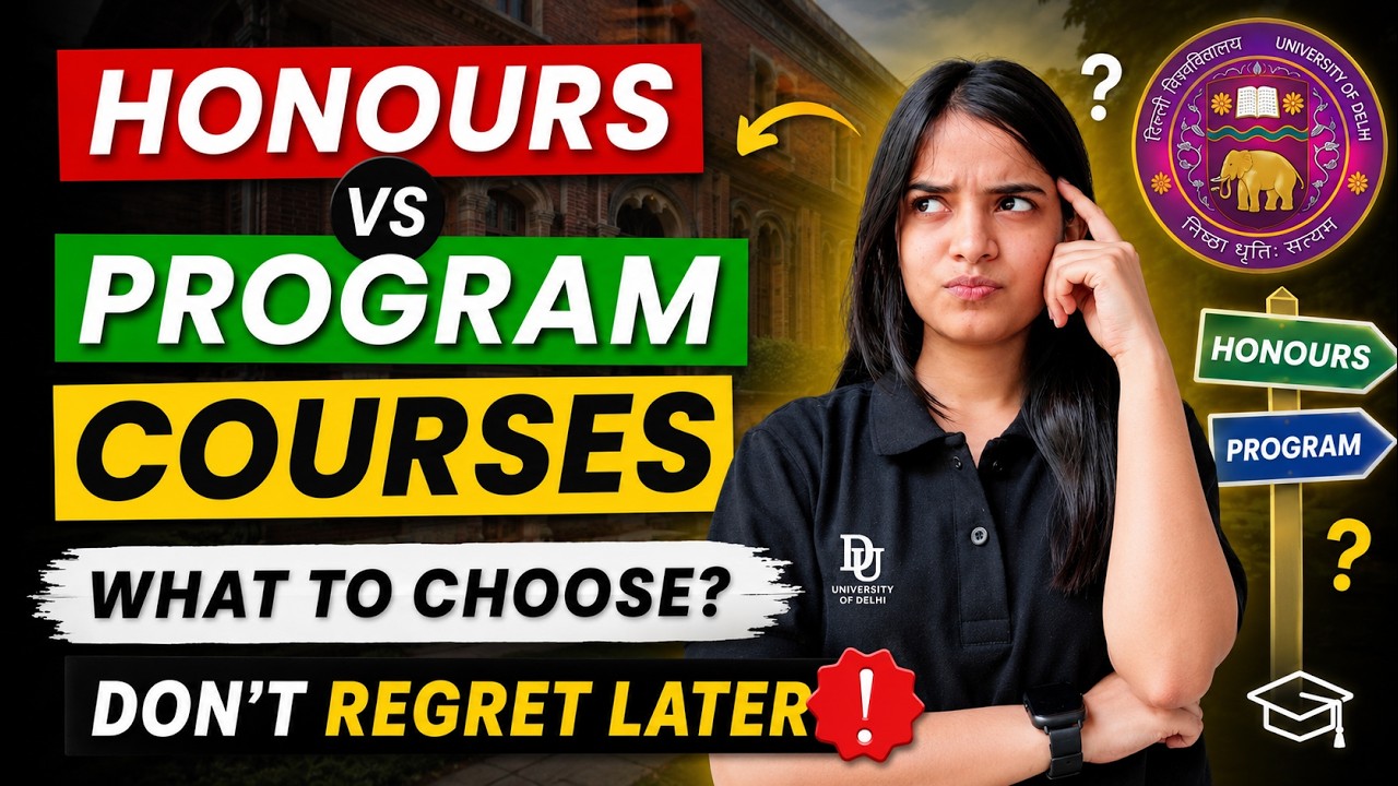 Honours vs Program Courses🔥 DU 4 years UG DEGREE Or 3 year 🚨 Which is Better? CUET UG NEP HONS/ prog