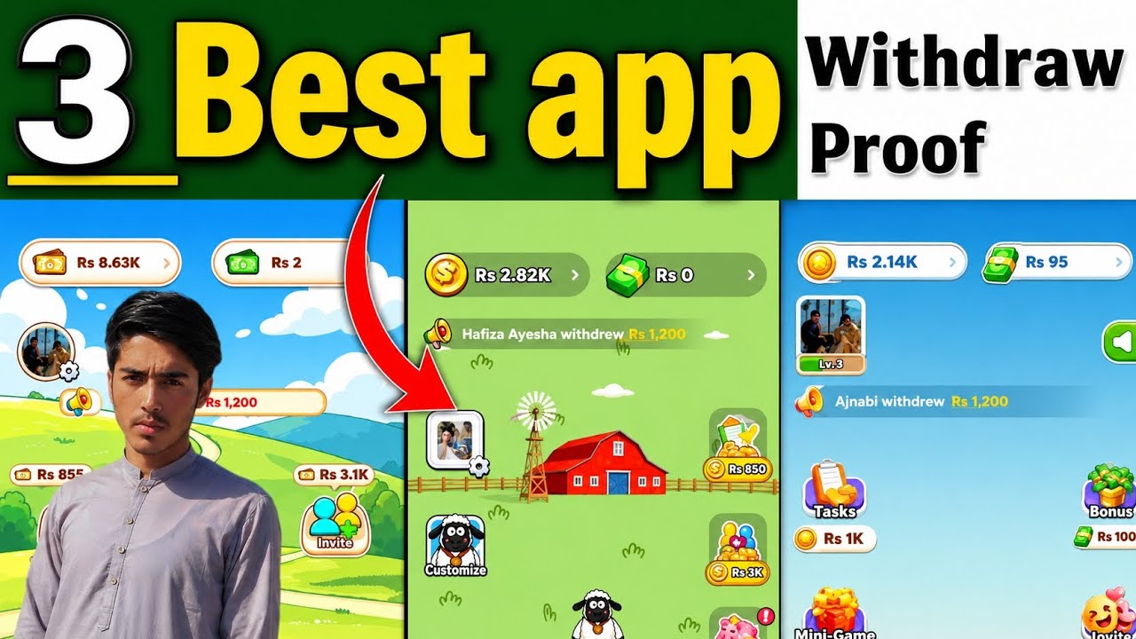 😱 3 Best earrings app || without investment || withdrawal proof || Real or Fake 