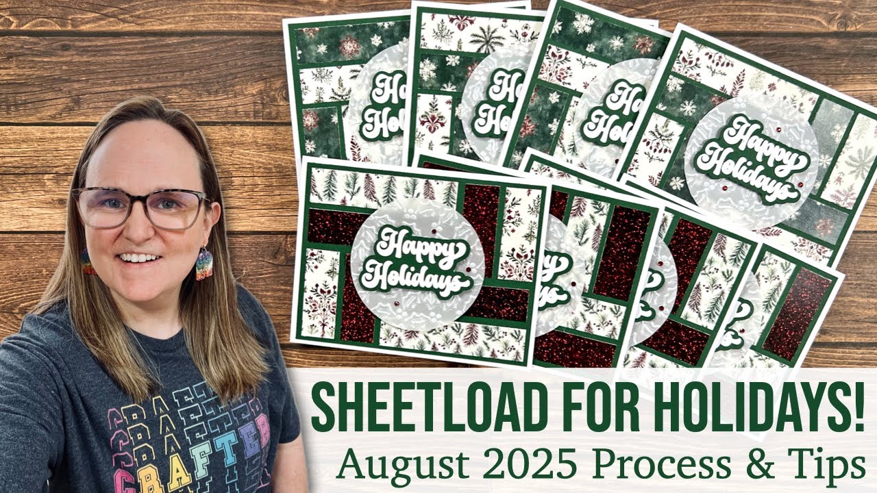 8 Christmas Cards in a FLASH! August 2025 Process Video + BONUS SVG Files