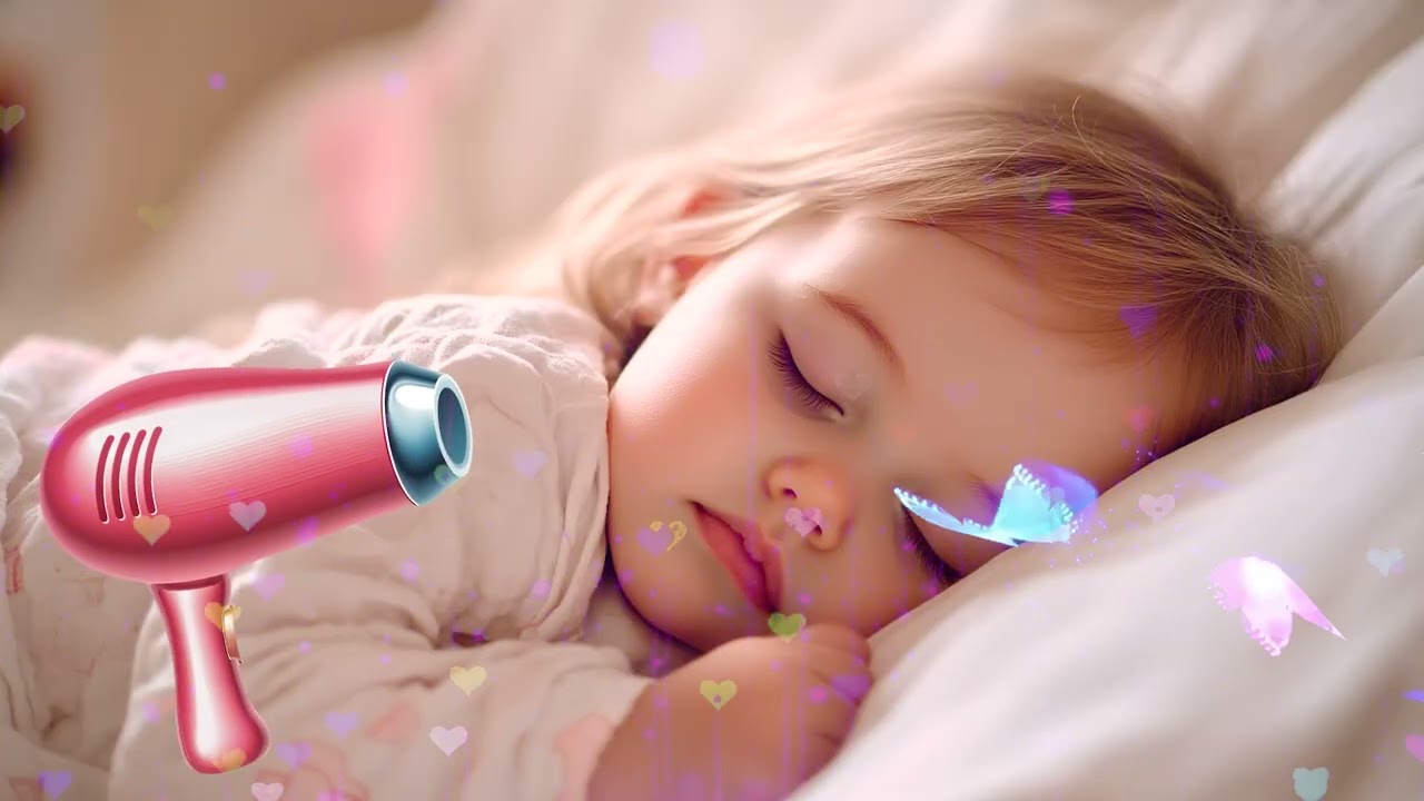 เสียงเครื่องเป่าผมสำหรับบำบัดการนอน | White Noise for Babies to Sleep Instantly
