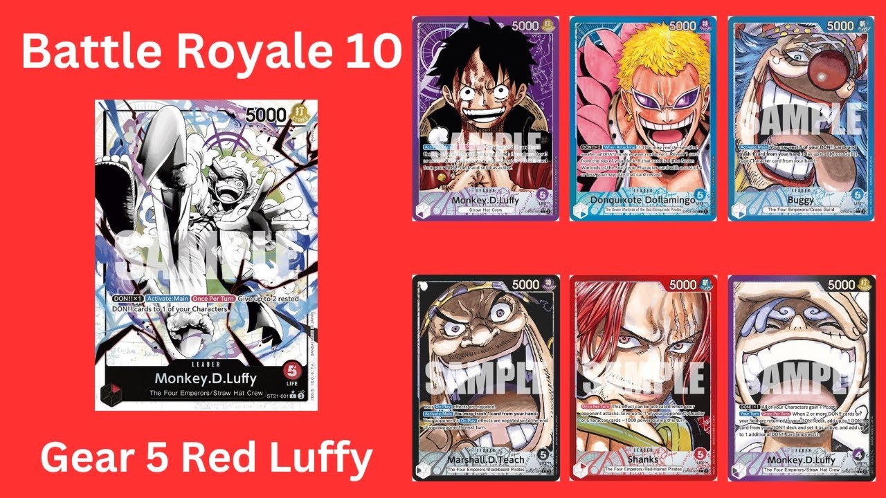 Battle Royale 10 ST21 Red Gear 5 Monkey D. Luffy vs The OP10 Meta One Piece TCG Game Play