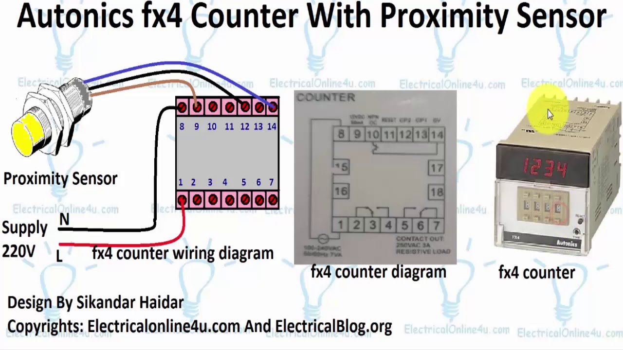 Autonics Fx4 Counter With Proximity Sensor Connection Diagram