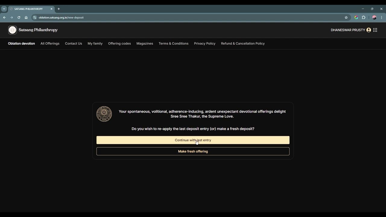 How to update the ishtabhrity online - Satsang philanthropy | New format.