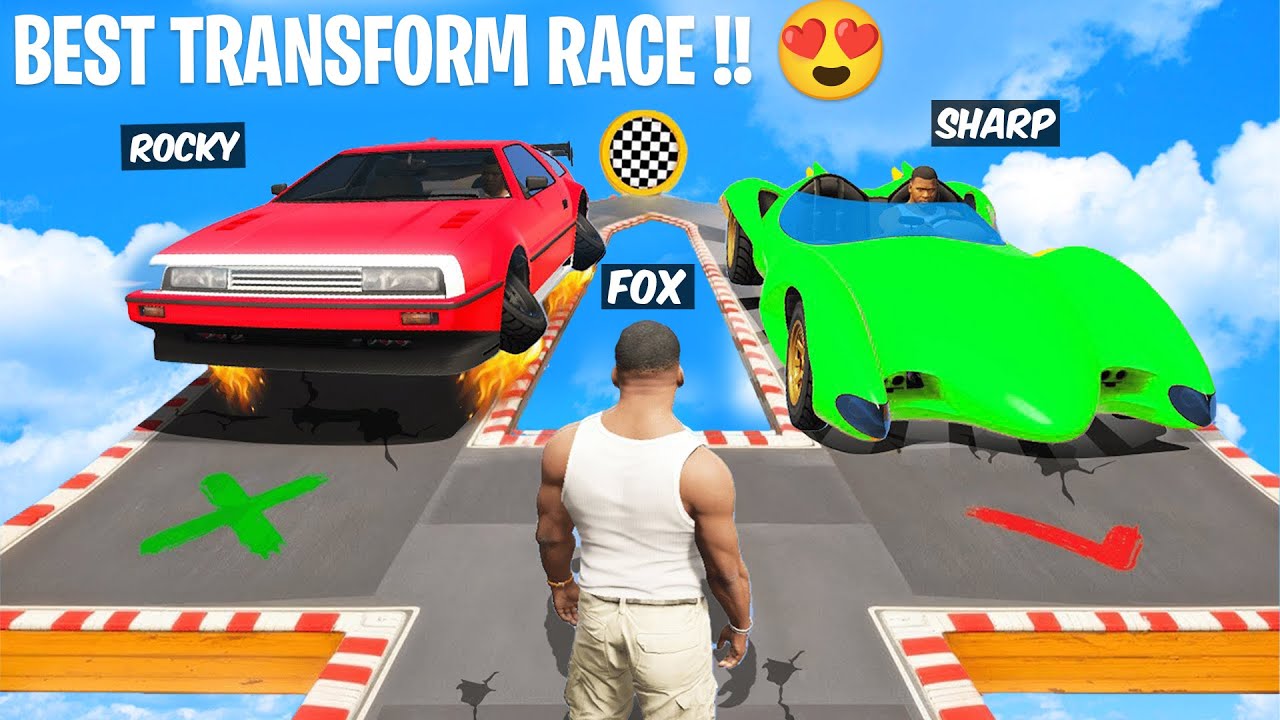 The Best Transform Race Ever😍 | Gta 5 Funny Moments தமிழ் - Black F0X